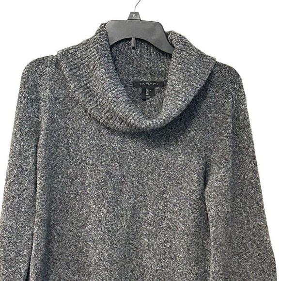 Tahari Women's Size S (Oversized) Cowl Neck Sweater, Grey, Long Sleeve #N1431 - Picture 3 of 6